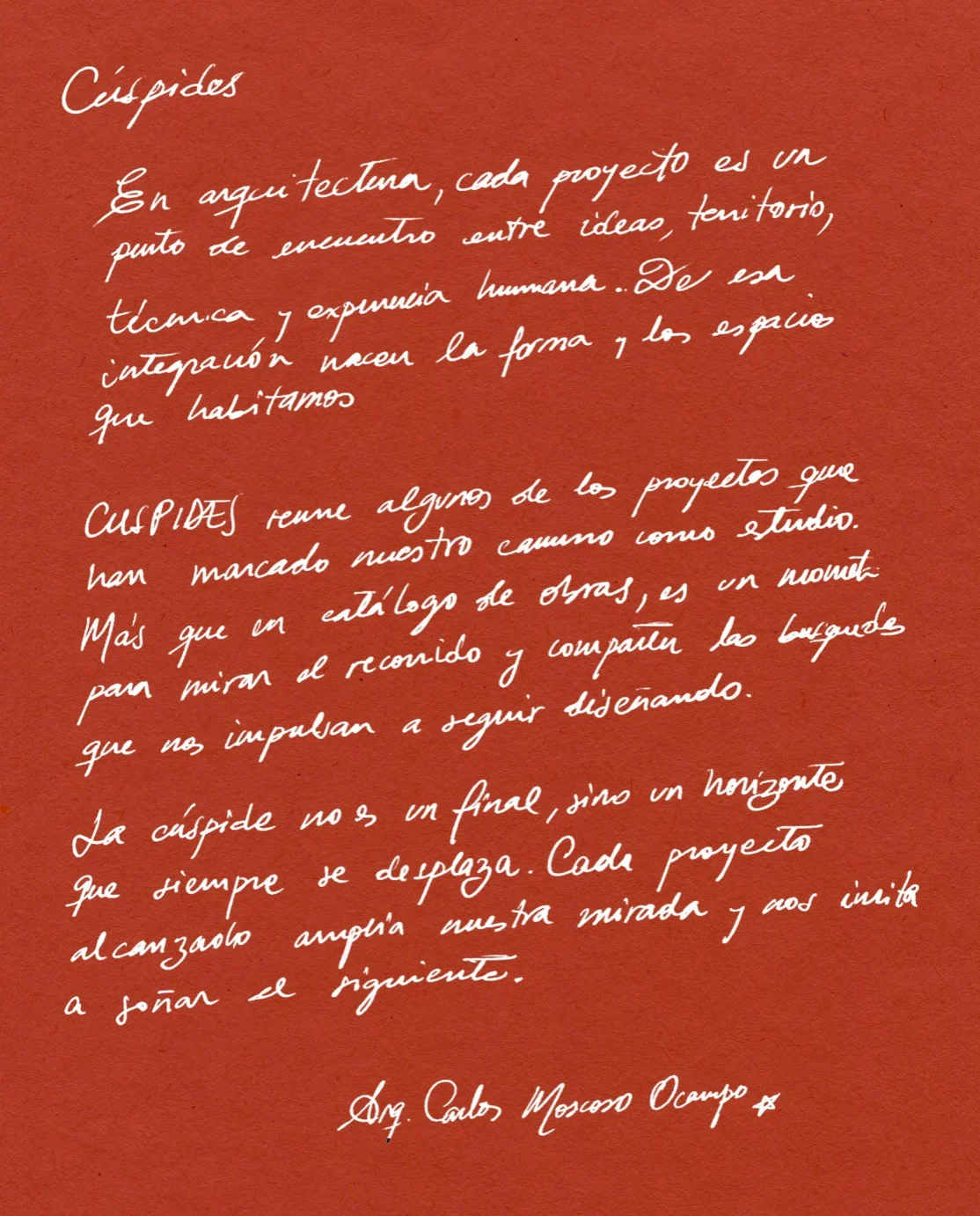 Carta Cúspides del estudio
